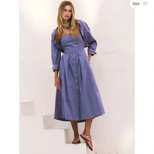 Free People Lavender Blue Isley Midi Dress